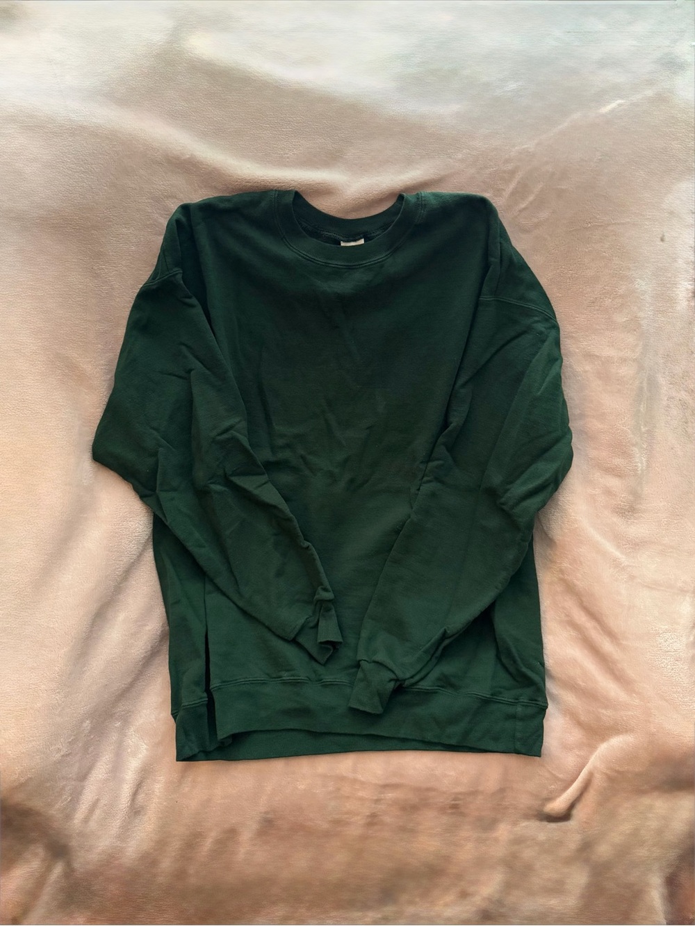 Hanes Men's Crewneck Sweater in Forest Green